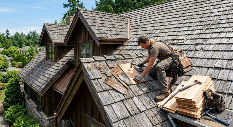 Cedar Shake Roof Repair in Milliken, CO