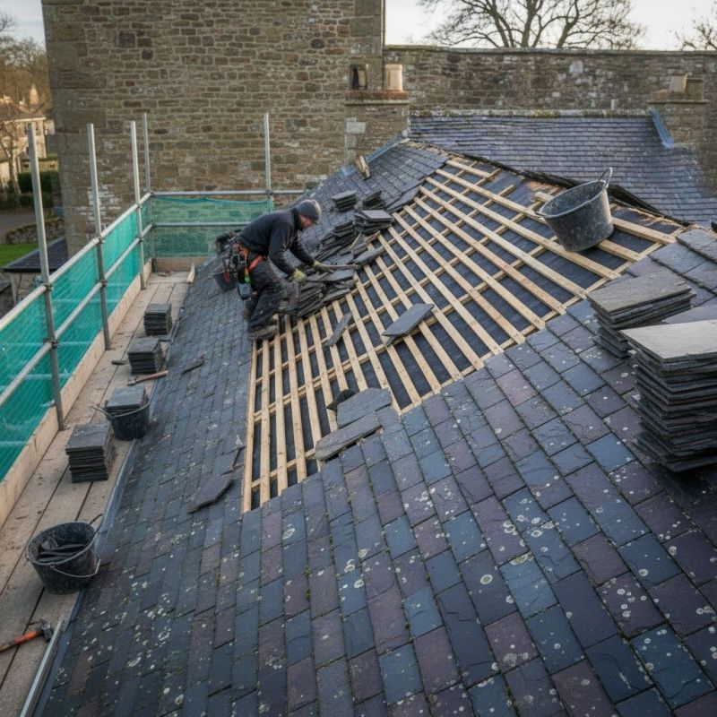 Slate Roof Replacement in Broomfield, CO