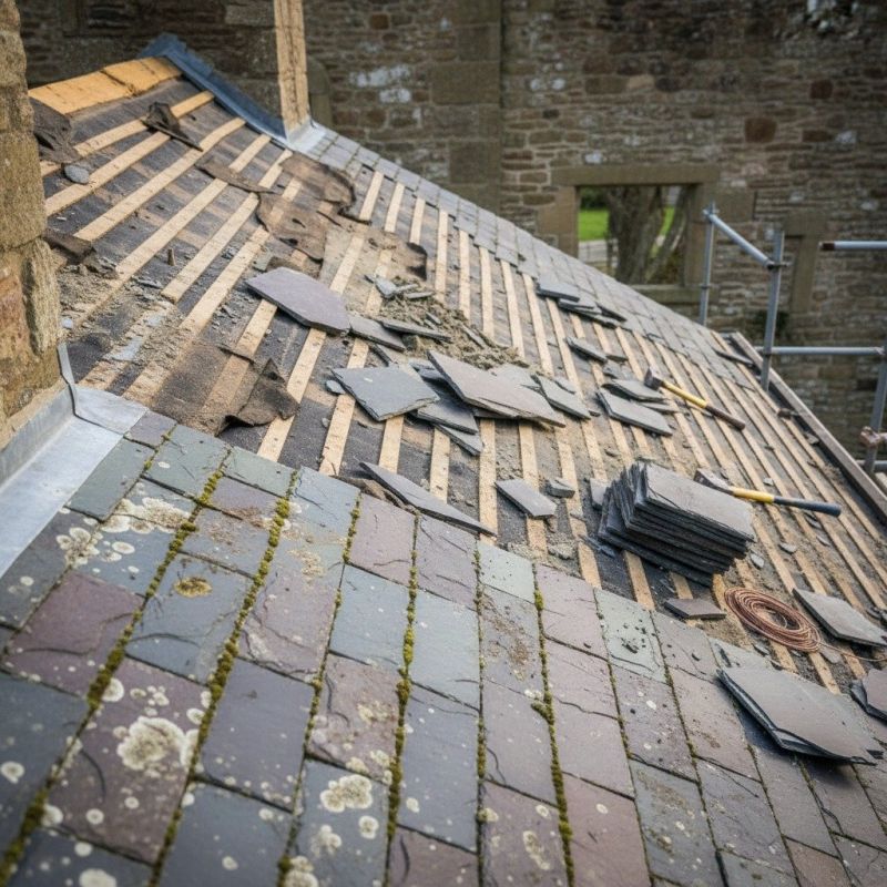 Slate Roof Replacement in Johnstown, CO